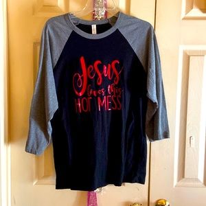 BELLA +CANVAS BASEBALL HOT MESS TEE